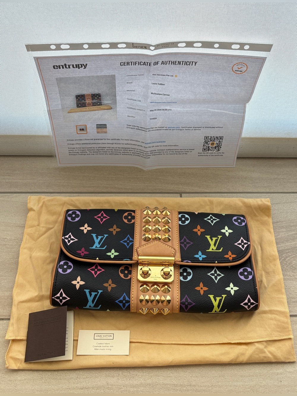 Vintage Louis Vuitton Monogram Multicolor Courtney Clutch
